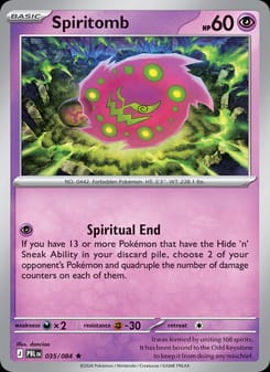 Spiritomb 035/084 Rare – Pitch Black Pokémon card