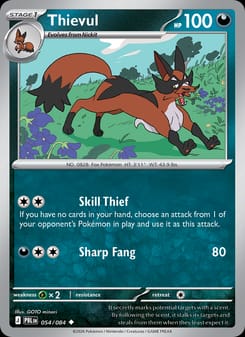 Thievul 054/084 Uncommon – Pitch Black Pokémon card