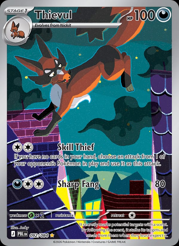 Thievul 092/084 Pitch Black Pokémon card