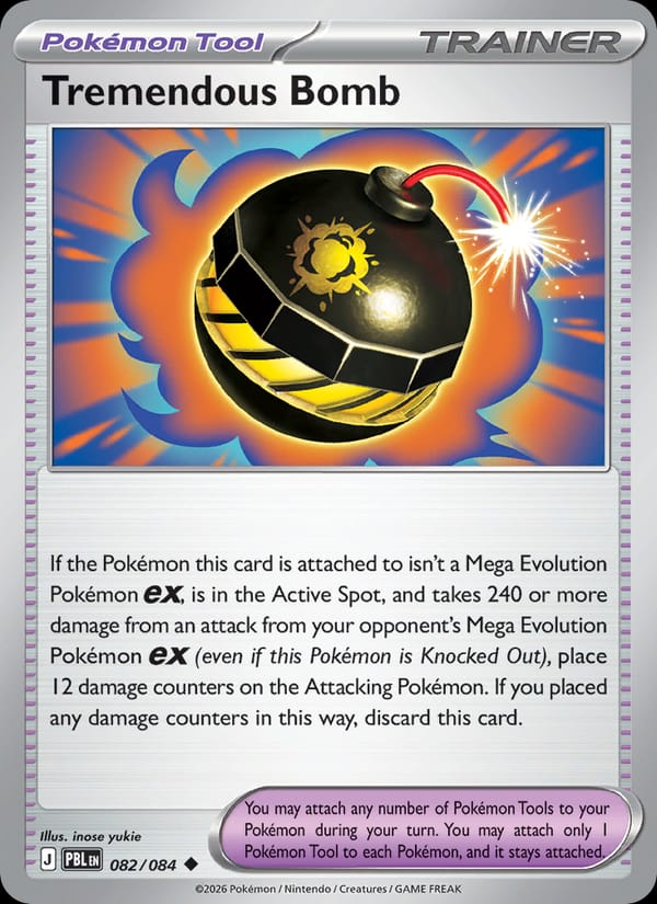 Tremendous Bomb 082/084 Pitch Black Pokémon card