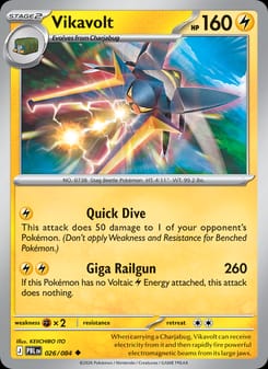 Vikavolt 026/084 Uncommon – Pitch Black Pokémon card