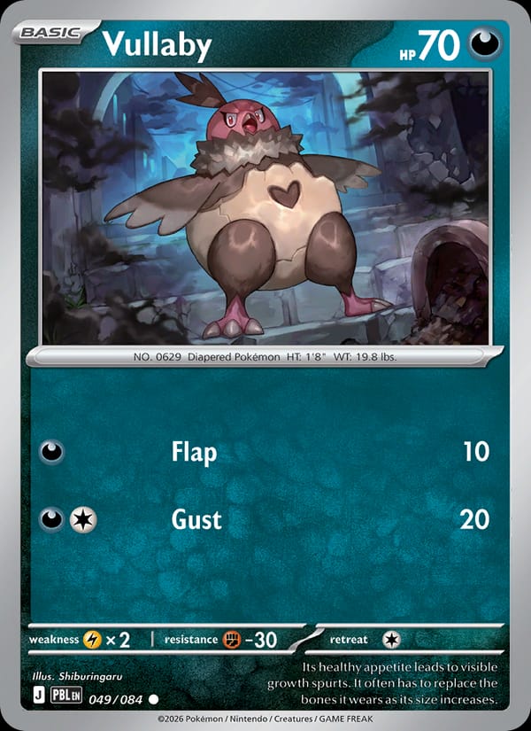 Vullaby 049/084 Pitch Black Pokémon card