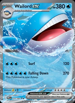 Wailord ex 016/084 Double Rare – Pitch Black Pokémon card