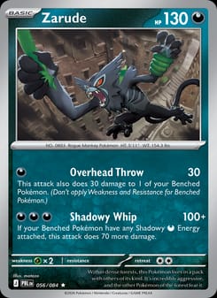 Zarude 056/084 Rare – Pitch Black Pokémon card
