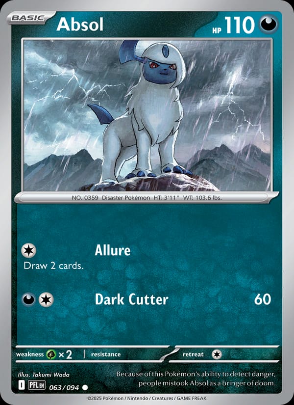 Absol 063/094 Phantasmal Flames Pokémon card