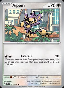 Aipom 078/094 Common – Phantasmal Flames Pokémon card