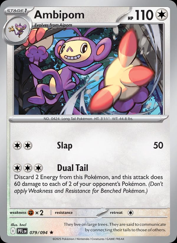 Ambipom 079/094 Phantasmal Flames Pokémon card