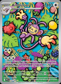 Ambipom 107/094 Illustration Rare – Phantasmal Flames Pokémon card