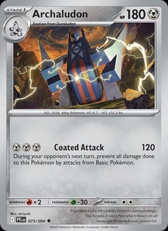 Archaludon 075/094 Uncommon – Phantasmal Flames Pokémon card