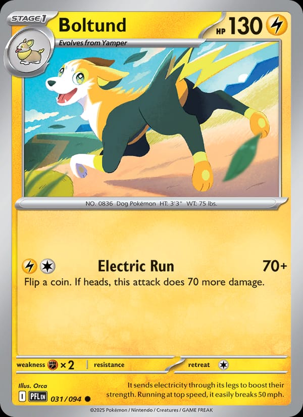 Boltund 031/094 Phantasmal Flames Pokémon card