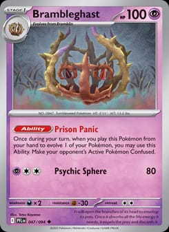 Brambleghast 047/094 Uncommon – Phantasmal Flames Pokémon card