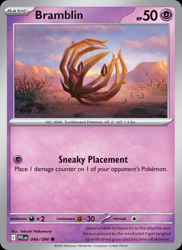 Bramblin 046/094 Phantasmal Flames Pokémon card