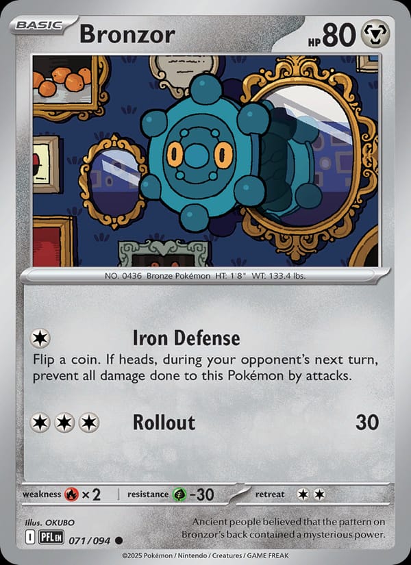 Bronzor 071/094 Phantasmal Flames Pokémon card