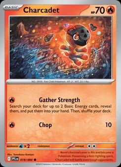 Charcadet 019/094 Common – Phantasmal Flames Pokémon card