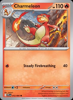 Charmeleon 012/094 Common – Phantasmal Flames Pokémon card