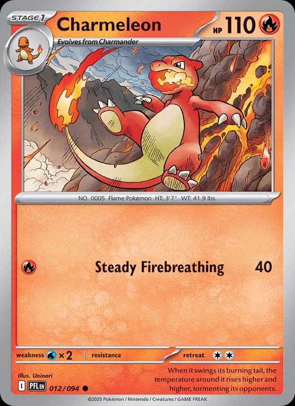 Charmeleon 012/094 Phantasmal Flames Pokémon card
