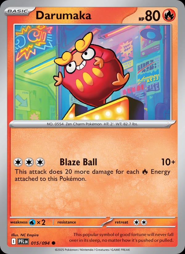 Darumaka 015/094 Phantasmal Flames Pokémon card