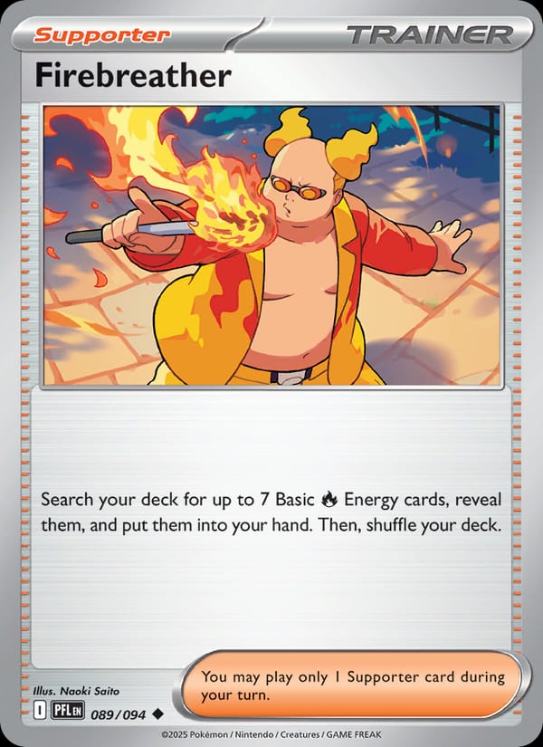 Firebreather 089/094 Phantasmal Flames Pokémon card