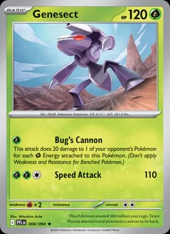 Genesect 008/094 Rare – Phantasmal Flames Pokémon card