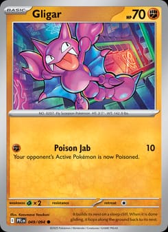 Gligar 049/094 Common – Phantasmal Flames Pokémon card