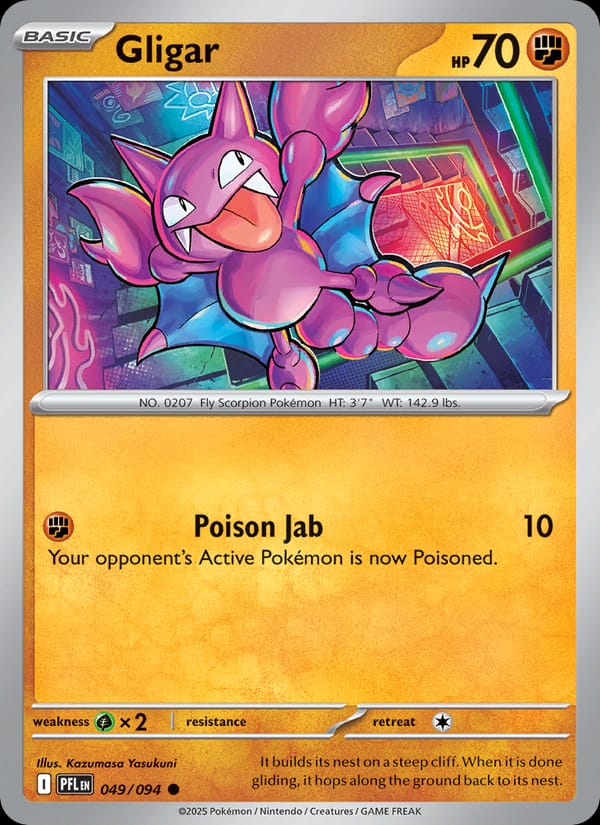 Gligar 049/094 Phantasmal Flames Pokémon card