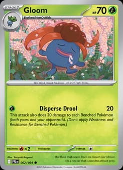 Gloom 002/094 Common – Phantasmal Flames Pokémon card