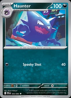 Haunter 055/094 Uncommon – Phantasmal Flames Pokémon card