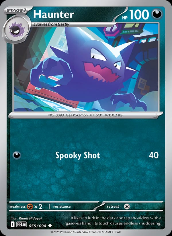 Haunter 055/094 Phantasmal Flames Pokémon card