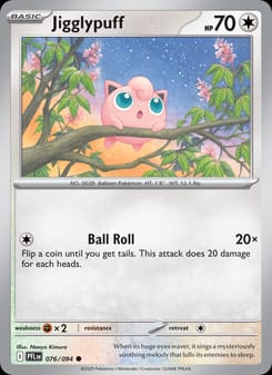 Jigglypuff 076/094 Common – Phantasmal Flames Pokémon card