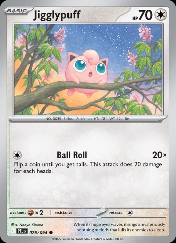 Jigglypuff 076/094 Phantasmal Flames Pokémon card