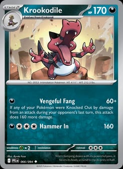 Krookodile 066/094 Uncommon – Phantasmal Flames Pokémon card