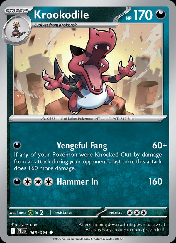 Krookodile 066/094 Phantasmal Flames Pokémon card