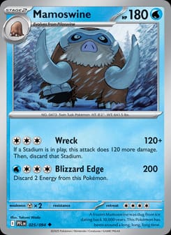 Mamoswine 025/094 Uncommon – Phantasmal Flames Pokémon card