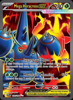 Mega Heracross ex 108/094 Ultra Rare – Phantasmal Flames Pokémon card
