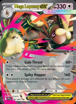 Mega Lopunny ex 084/094 Double Rare – Phantasmal Flames Pokémon card