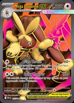Mega Lopunny ex 115/094 Ultra Rare – Phantasmal Flames Pokémon card