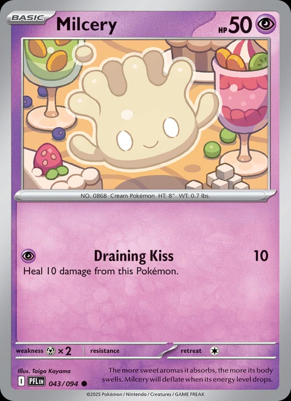 Milcery 043/094 Phantasmal Flames Pokémon card