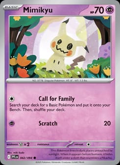 Mimikyu 042/094 Common – Phantasmal Flames Pokémon card
