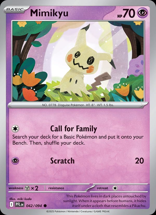 Mimikyu 042/094 Phantasmal Flames Pokémon card