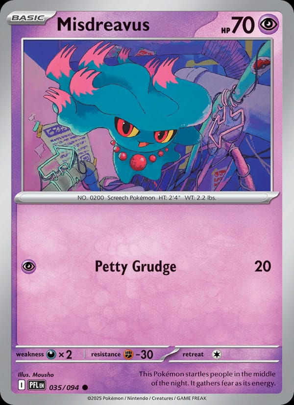 Misdreavus 035/094 Phantasmal Flames Pokémon card