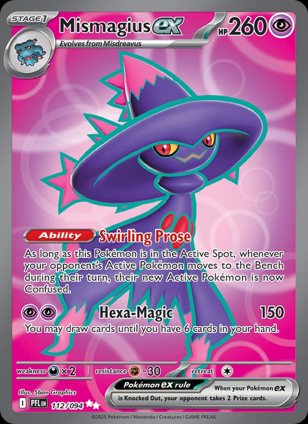 Mismagius ex 112/094 Phantasmal Flames Pokémon card