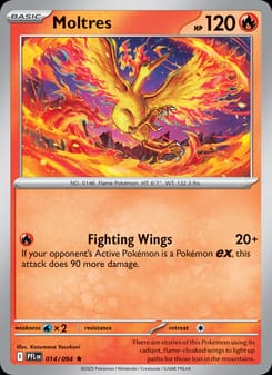Moltres 014/094 Rare – Phantasmal Flames Pokémon card