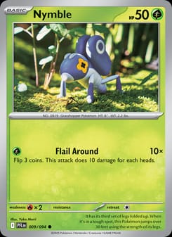 Nymble 009/094 Common – Phantasmal Flames Pokémon card