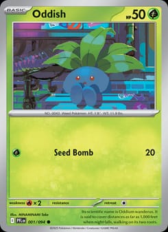 Oddish 001/094 Common – Phantasmal Flames Pokémon card