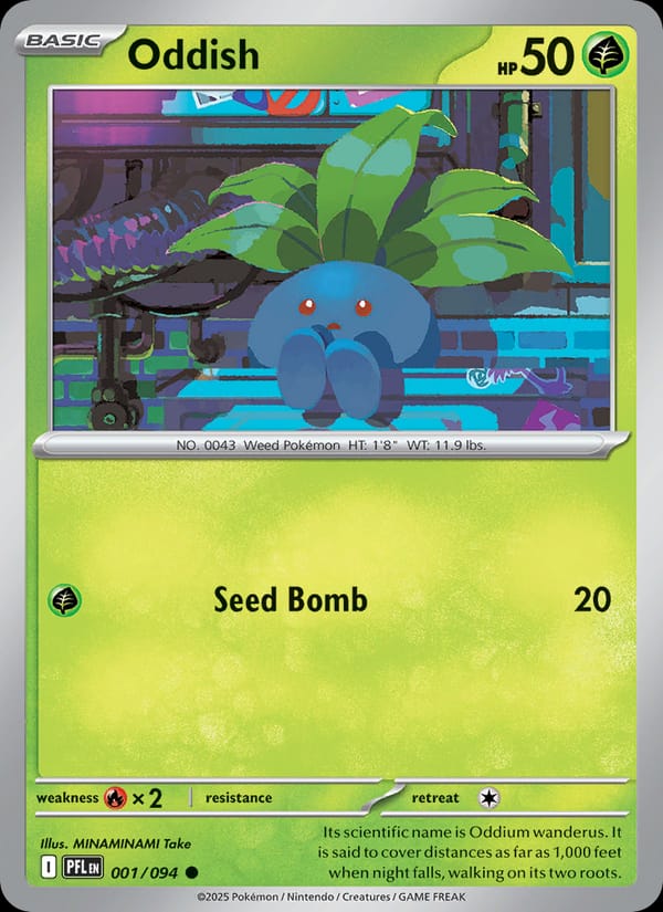 Oddish 001/094 Phantasmal Flames Pokémon card