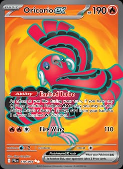 Oricorio ex 110/094 Ultra Rare – Phantasmal Flames Pokémon card