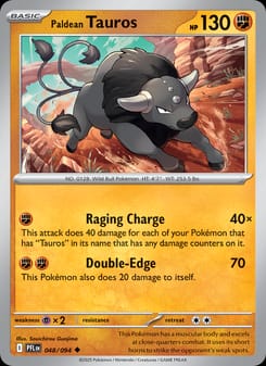 Paldean Tauros 048/094 Uncommon – Phantasmal Flames Pokémon card