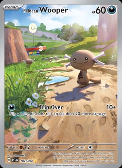 Paldean Wooper 102/094 Illustration Rare – Phantasmal Flames Pokémon card