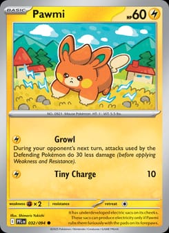 Pawmi 032/094 Common – Phantasmal Flames Pokémon card