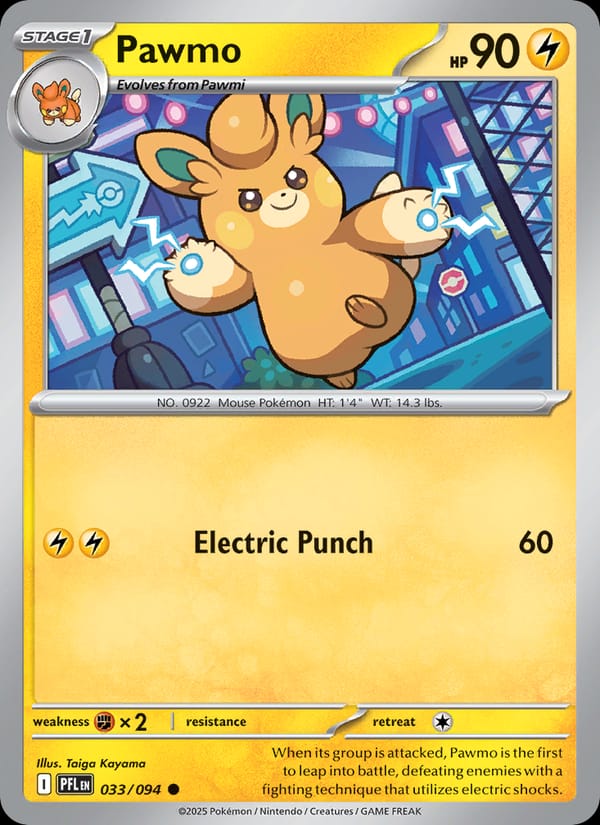 Pawmo 033/094 Phantasmal Flames Pokémon card